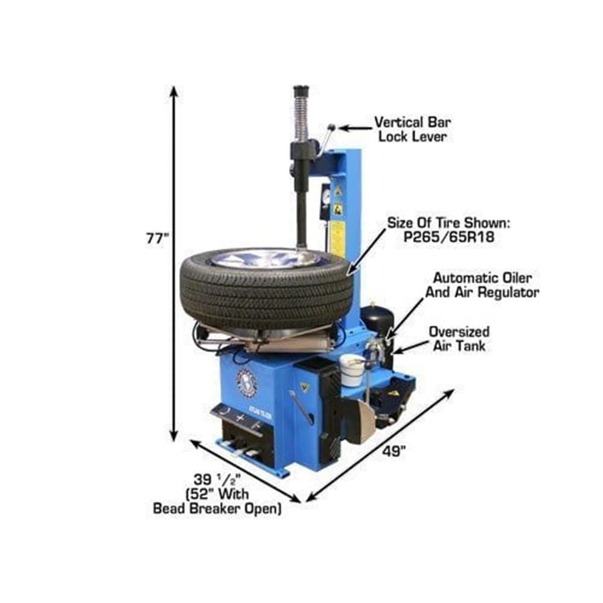 Atlas Automotive Equipment TC229 Rim-Clamp Tire Changer with Beadblaster